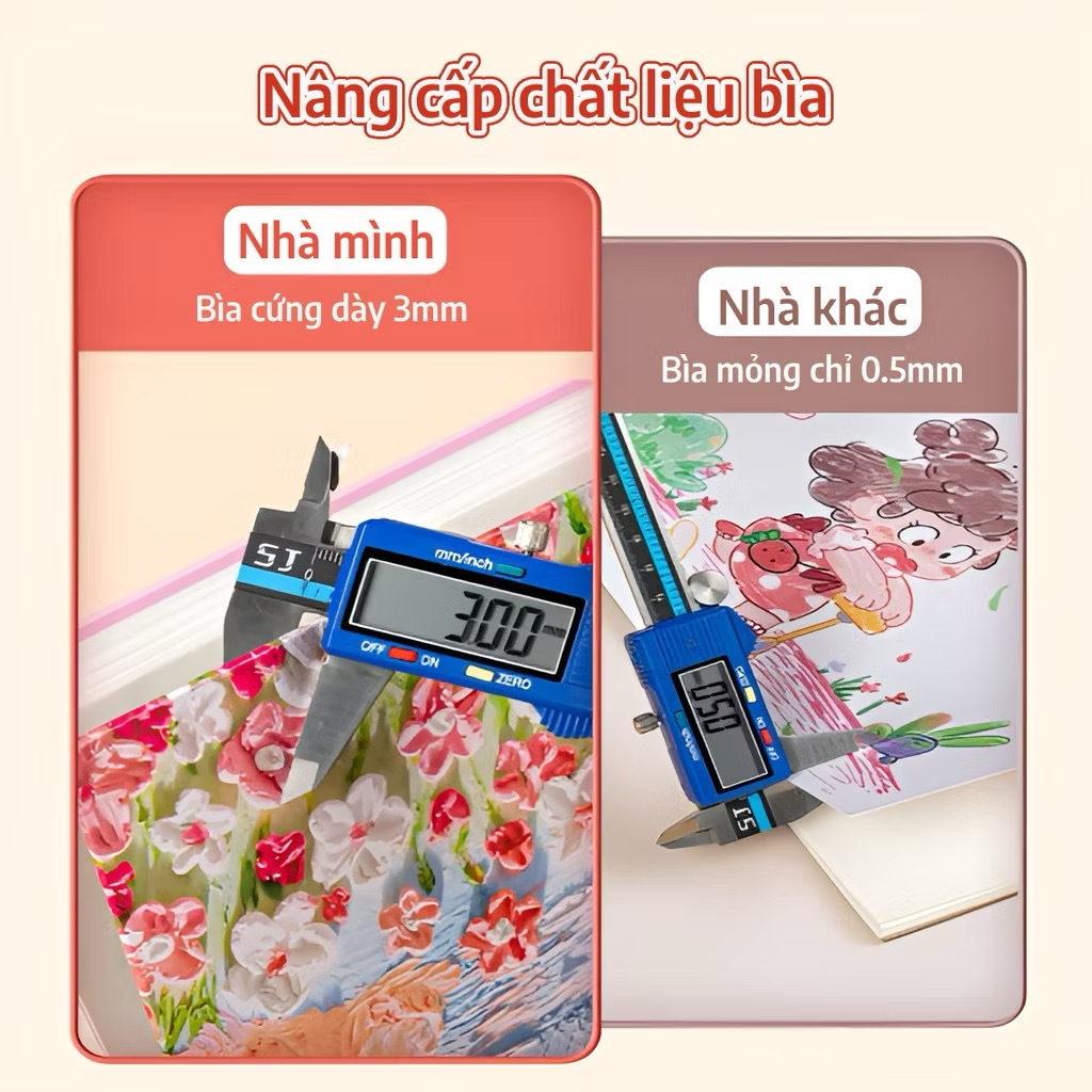 Sổ vẽ Sketchbook lò xo 160gsm A4/B5/A3 – 40 tờ xé rời, giấy dày cao cấp marker & màu nước, không lem