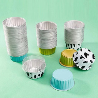 Set 10 Chiếc Nhôm Lá Thiếc Cốc Nồi Chiên Không dầu , Cốc Làm Bánh Tiện dụng