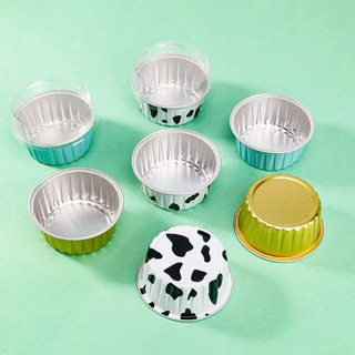 Set 10 Chiếc Nhôm Lá Thiếc Cốc Nồi Chiên Không dầu , Cốc Làm Bánh Tiện dụng