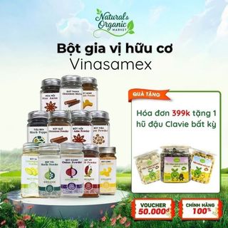 Bột Gia Vị Hữu Cơ Vinasamex (Bột nghệ/ Bột gừng/ Bột hồi/ Bột quế/ Bột ớt/ Bột tiêu)- Natural Market