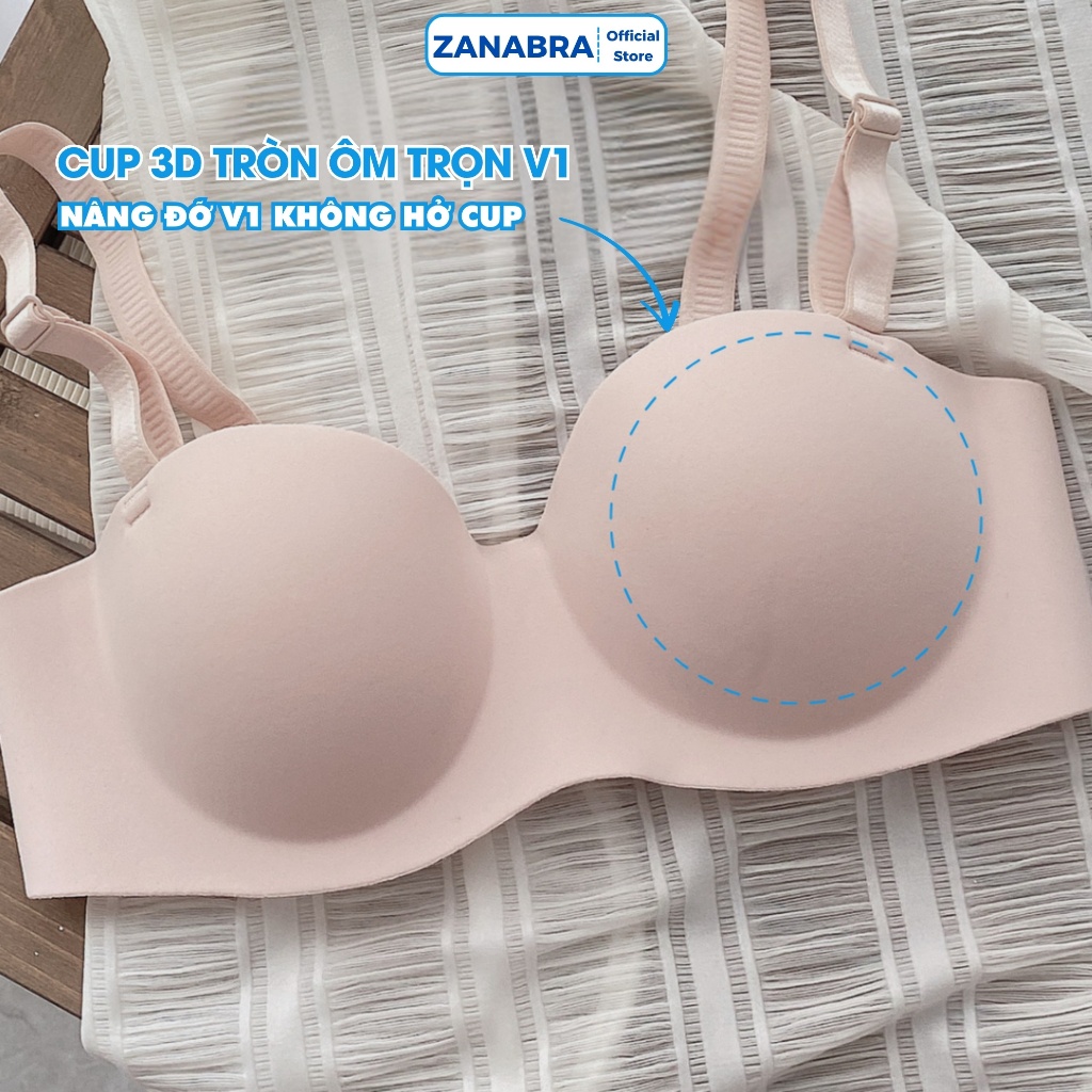 Combo 3 Áo Ngực Đúc Su Trơn Mút Vừa, Áo Lót Nữ Không Gọng Nâng Vòng 1 Tinh Tế ZANABRA A820