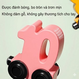 Đồ chơi tàu hỏa số bằng gỗ Montessori bảng học số nhận biết số đếm cho bé đồ chơi giáo dục