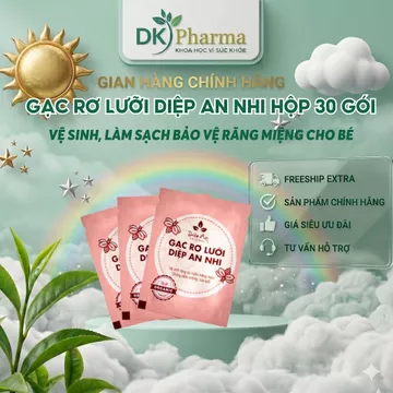 Gạc Rơ Lưỡi Tẩm Thảo Dược Diệp An Nhi 30 Gói Làm Sạch Lưỡi, Răng, Miệng, Hạn Chế Tưa Lưỡi-DK Pharma