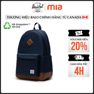 Balo Herschel Heritage TM Standard - Balo Nam Nữ Đựng Laptop 15-16 Inch , Vải EcoSystem Tái Chế Bền Màu, Đi Học Du Lịch