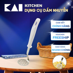 Dụng cụ nghiền khoai tây dầm nhuyễn củ quả Kai House Select Masher Mini White DE5821