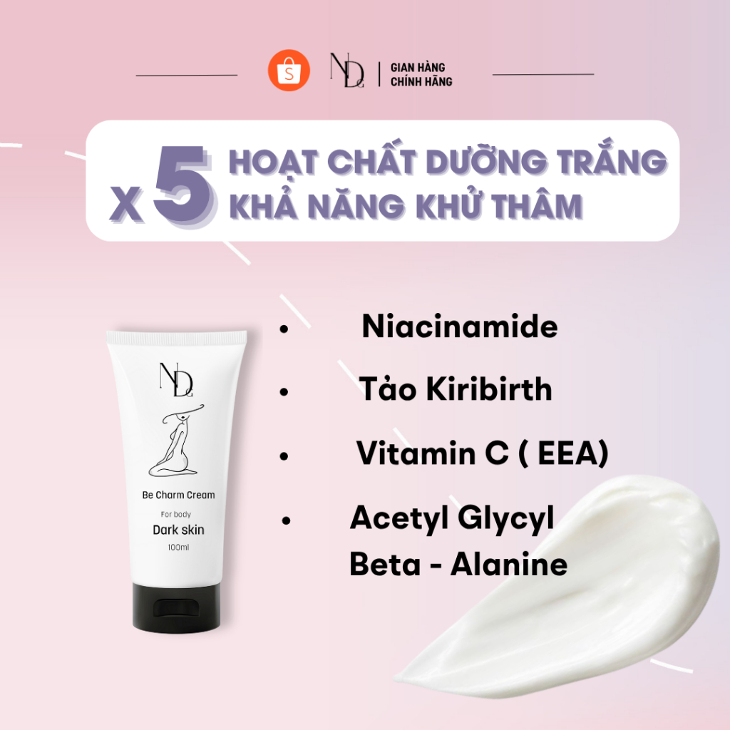Kem làm mờ thâm mông body đa năng 6in1, săn chắc, giảm thâm sần BE CHARM CREAM 100ml ND