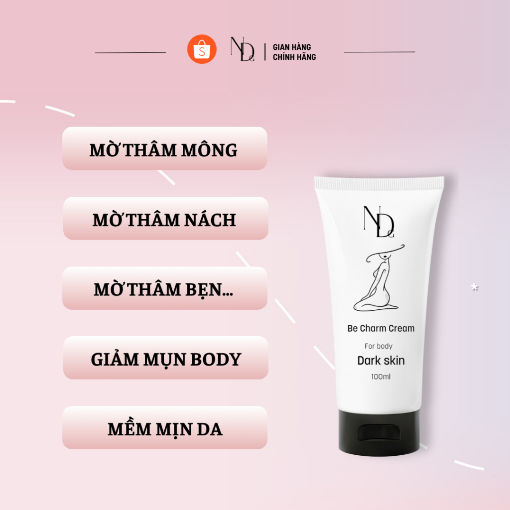 Kem làm mờ thâm mông body đa năng 6in1, săn chắc, giảm thâm sần BE CHARM CREAM 100ml ND