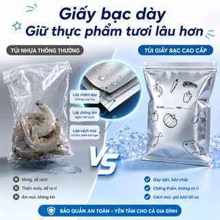 10-30 Túi giữ tươi nhôm mới với kích thước hoàn chỉnh Hiệu quả giữ tươi tốt cho thịt trái cây và rau quả