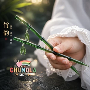 Trâm TRÚC VĨNH DẠ TINH HÀ Đinh Vũ Hề Ngu Thư Hân cài tóc nữ phong cách cổ trang thả tua ngọc cosplay hán phục hoa ngữ