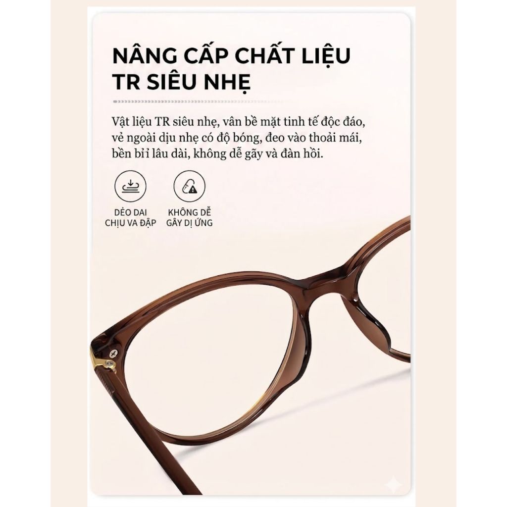 Kính Cận Nữ Dáng Mắt Mèo MOCO Gọng Nhựa Dẻo Siêu Nhẹ, Chống Ánh Sáng Xanh, Kính Thời Trang Cao Cấp 10708