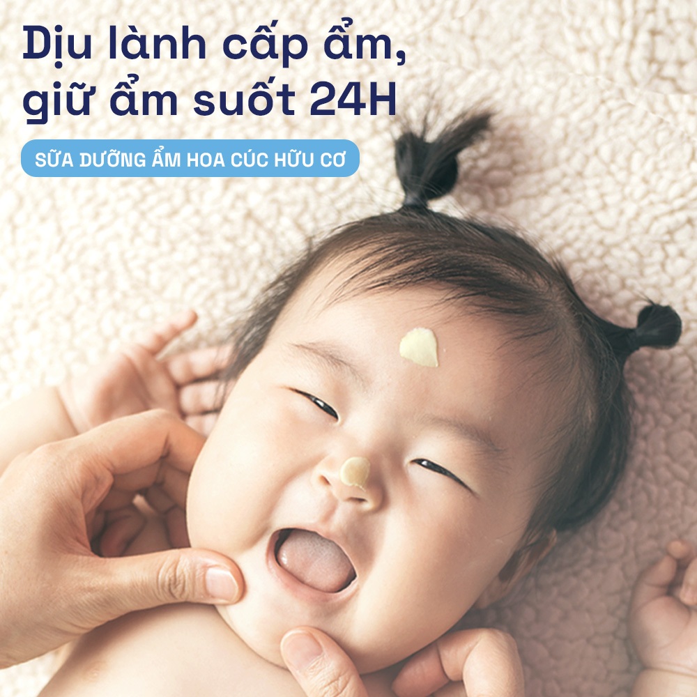 [LIVE] Combo Sữa tắm gội + Sữa dưỡng ẩm dịu lành cho bé với Calendula hoa cúc hữu cơ 400ml/chai