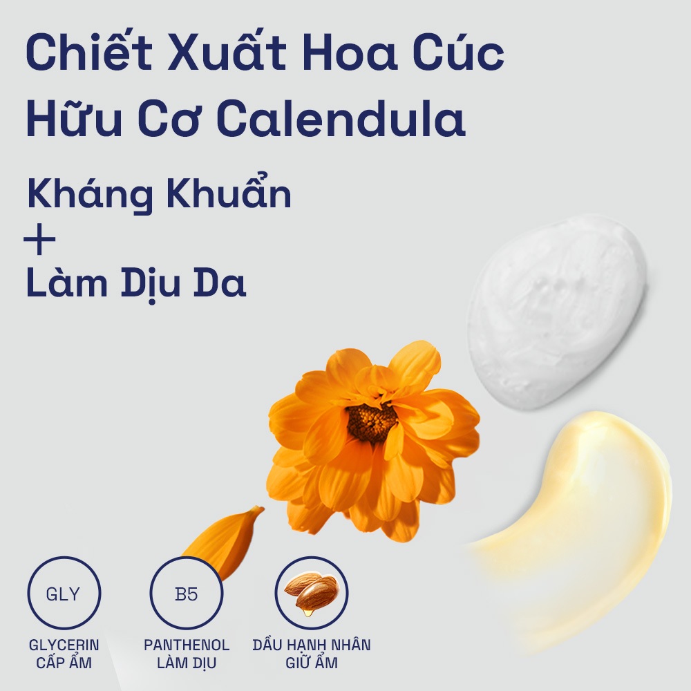 [LIVE] Combo Sữa tắm gội + Sữa dưỡng ẩm dịu lành cho bé với Calendula hoa cúc hữu cơ 400ml/chai