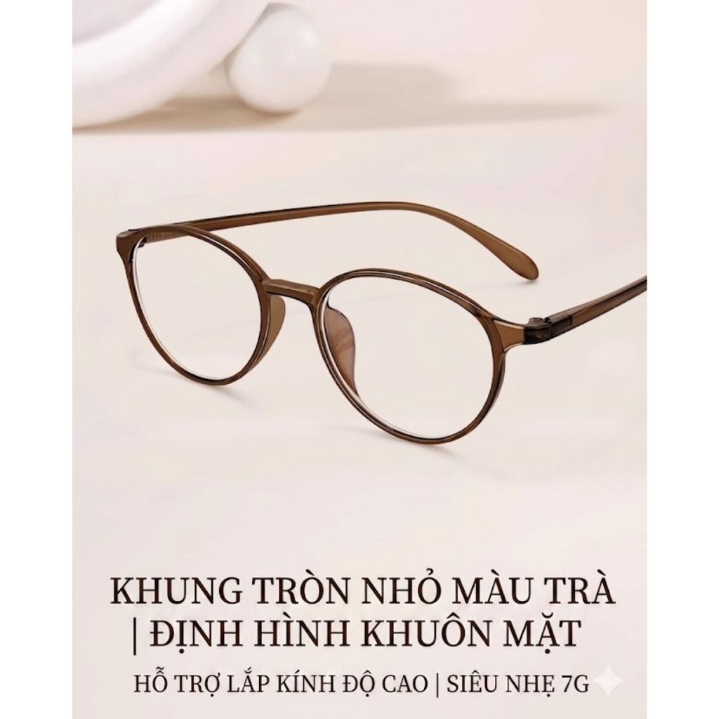 Kính Mắt Thời Trang Nữ MOCO 8825 Chống Ánh Sáng Xanh, Gọng Tròn Nhỏ Nhẹ, Phù Hợp Mọi Dáng Mặt