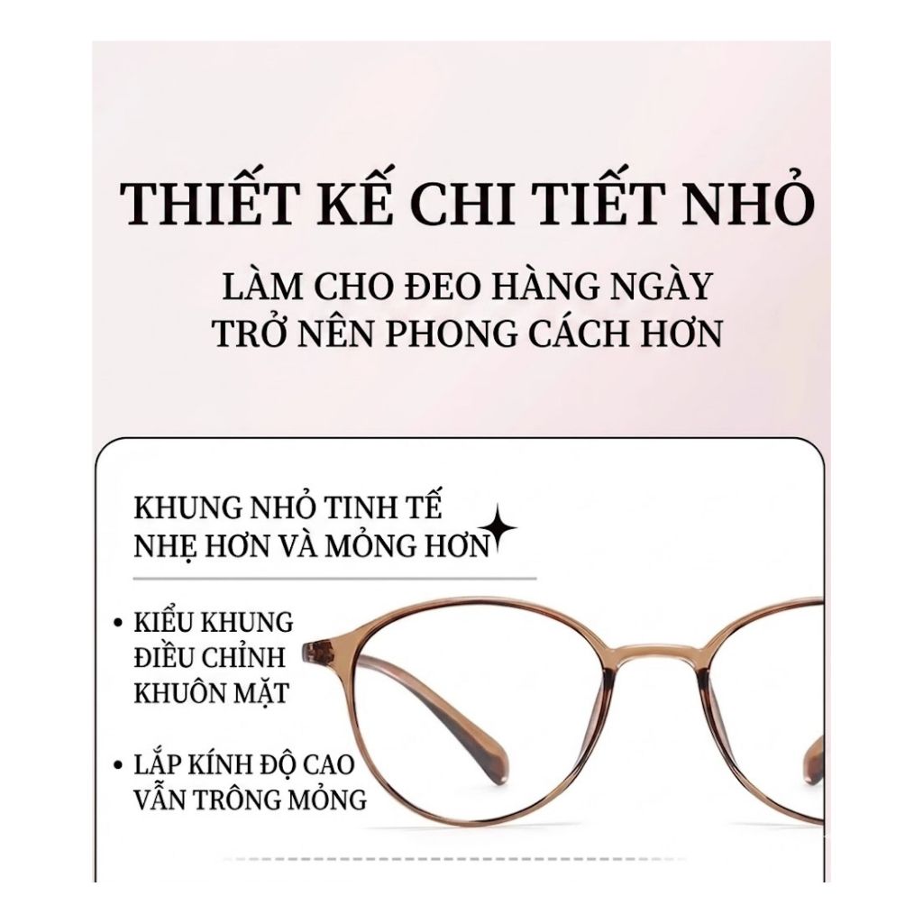 Kính Mắt Thời Trang Nữ MOCO 8825 Chống Ánh Sáng Xanh, Gọng Tròn Nhỏ Nhẹ, Phù Hợp Mọi Dáng Mặt