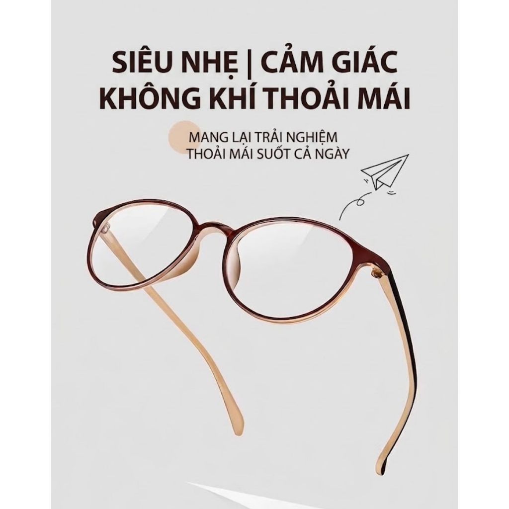 Kính Mắt Thời Trang Nữ MOCO 8825 Chống Ánh Sáng Xanh, Gọng Tròn Nhỏ Nhẹ, Phù Hợp Mọi Dáng Mặt