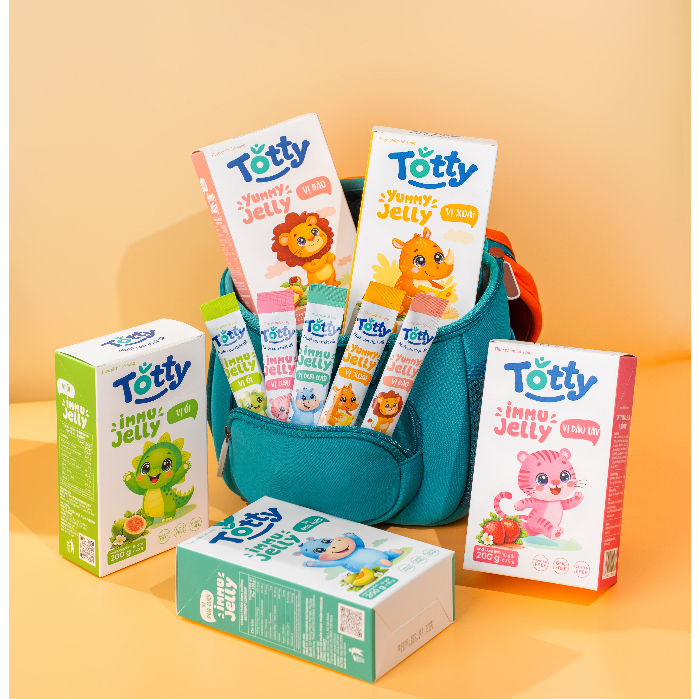 [LIVE] Thạch Trái Cây Mix Vị Cho Bé Totty Yummy & Immu Jelly, Bổ Sung L-Lysine, Kẽm, Vitamin Từ Trái Cây Đủ Vị