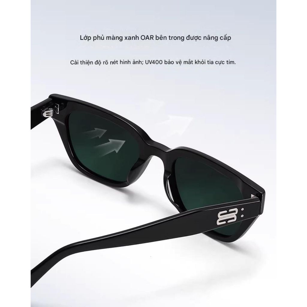 Kính Mát Vuông MOCO Cao Cấp Chống Tia UV400, Gọng Nhựa Cao Cấp, Phong Cách Trẻ Trung Unisex-Mã 11258