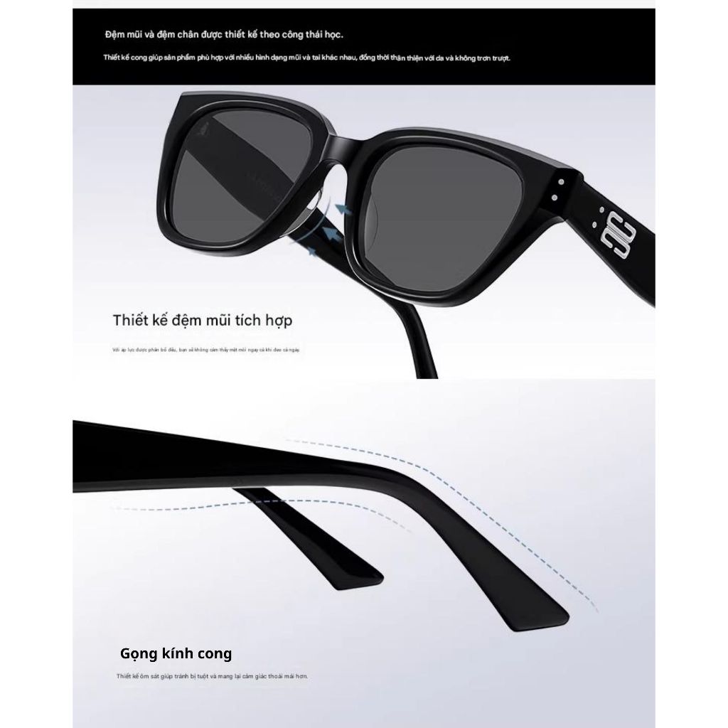 Kính Mát Vuông MOCO Cao Cấp Chống Tia UV400, Gọng Nhựa Cao Cấp, Phong Cách Trẻ Trung Unisex-Mã 11258