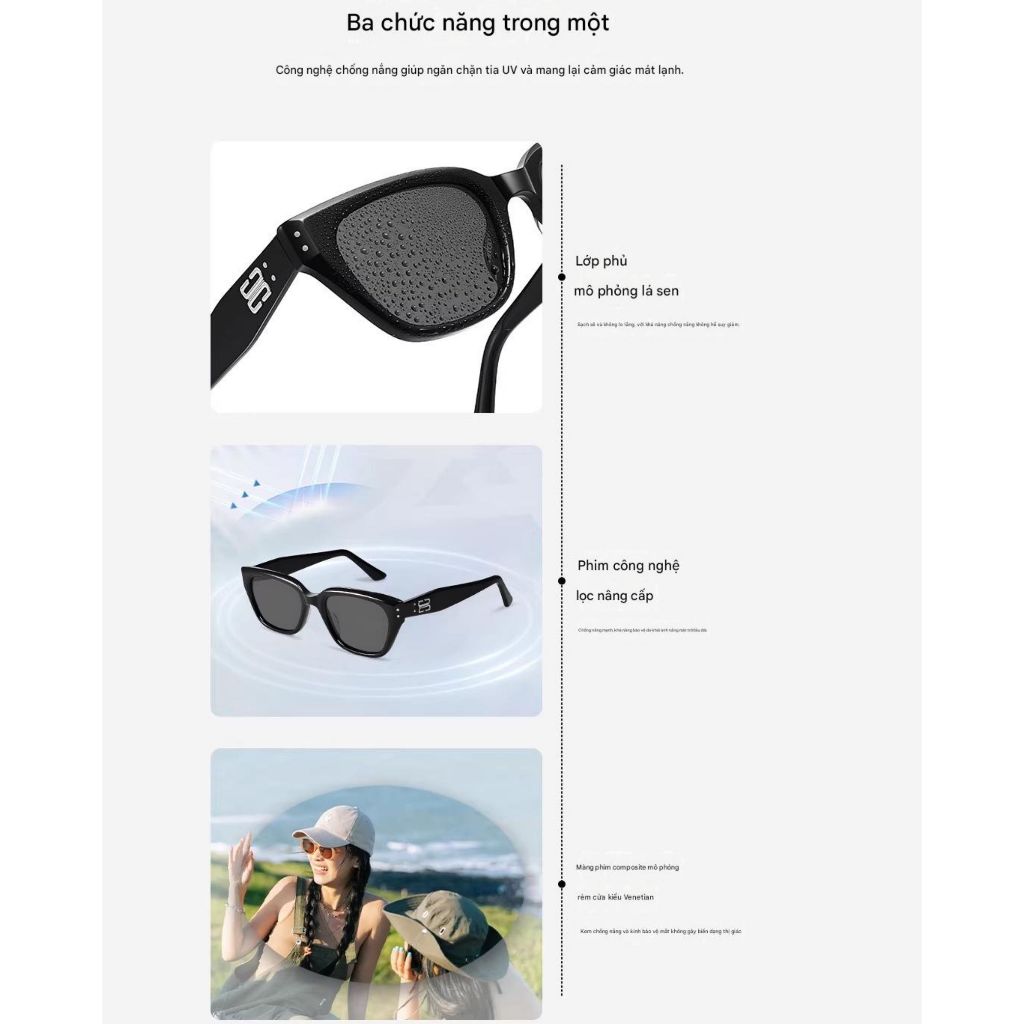 Kính Mát Vuông MOCO Cao Cấp Chống Tia UV400, Gọng Nhựa Cao Cấp, Phong Cách Trẻ Trung Unisex-Mã 11258