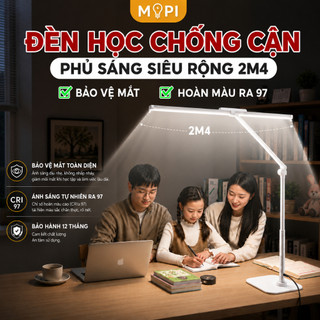 Đèn học để bàn chống cận bảo vệ mắt, đèn bàn làm việc Mopi Light, ánh sáng tự nhiên không nhấp nháy RA/CRI 95-97