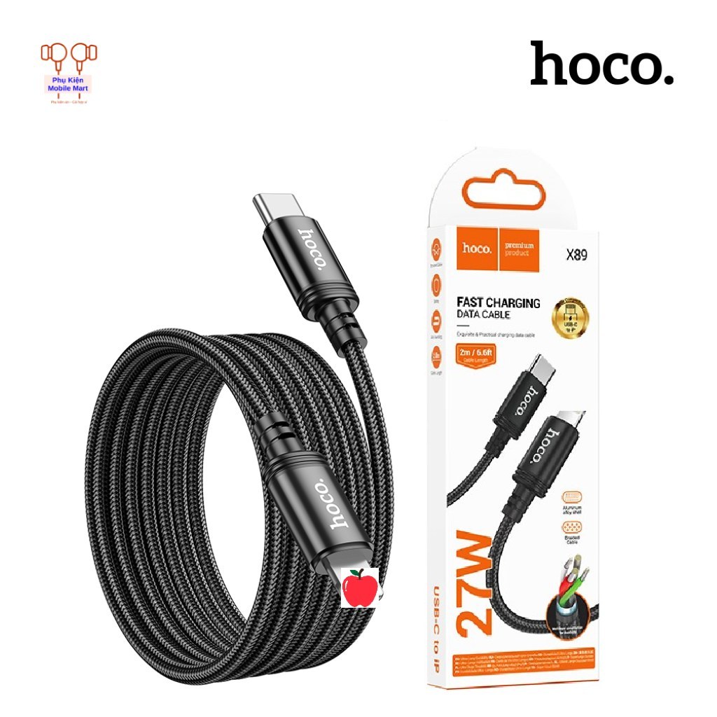 Cáp Sạc Nhanh Type C - Ligh 2m cho dòng 7/ 8/ 11/ X/ Xs/ 14 HOCO – Dây Sạc Nhanh