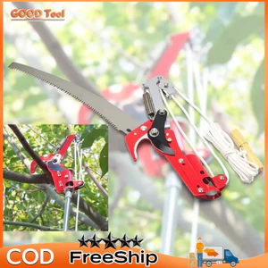 Kéo tỉa, cắt cành trên cao kèm cưa chất liệu thép SK5 bền bỉ