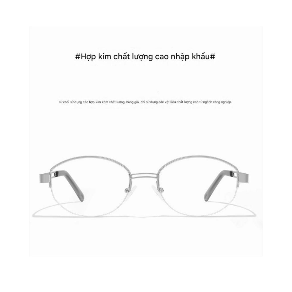 Kính Mắt Thời Trang MOCO 2502 Form Oval Chống Ánh Sáng Xanh, Kính Nửa Vành Lắp Cận Hợp Mọi Dáng Mặt
