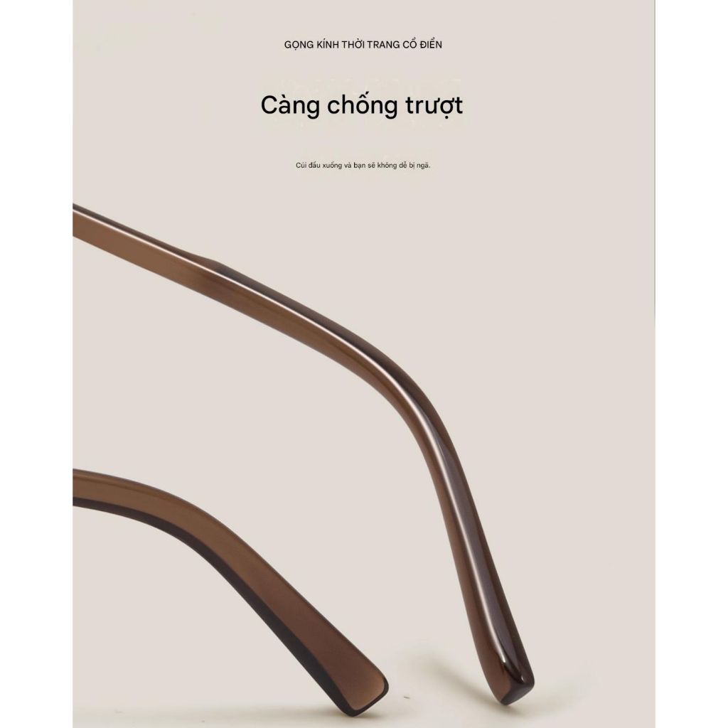 Kính Cận Thời Trang INNI Nữ Form Oval Retro, Gọng TR Siêu Nhẹ, Chống Ánh Sáng Xanh, Lắp Độ Cận 6613