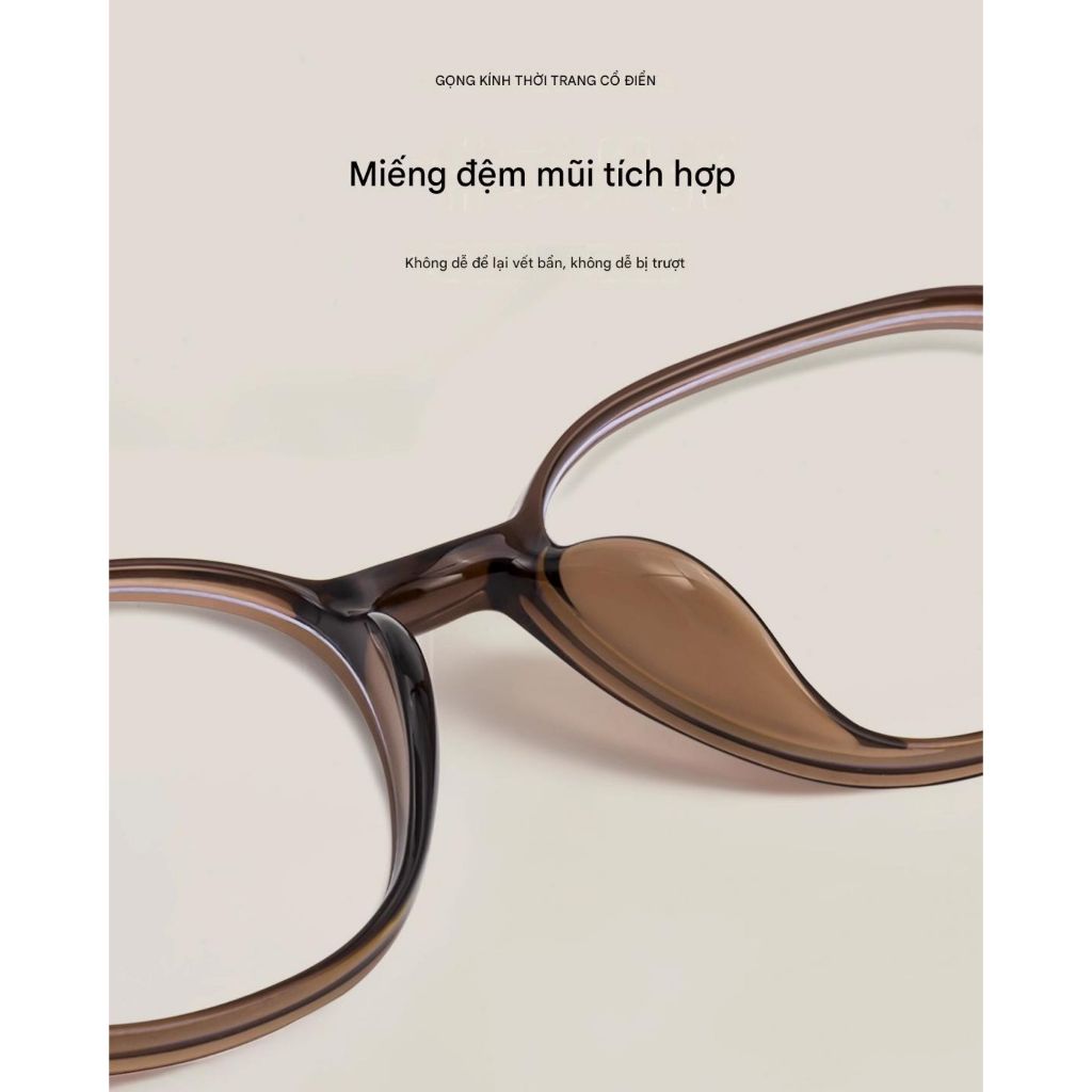 Kính Cận Gọng Oval MOCO Gọng Dẻo Nhẹ, Chống Ánh Sáng Xanh Bảo Vệ Mắt Phù Hợp Đi Học Đi Làm 6613