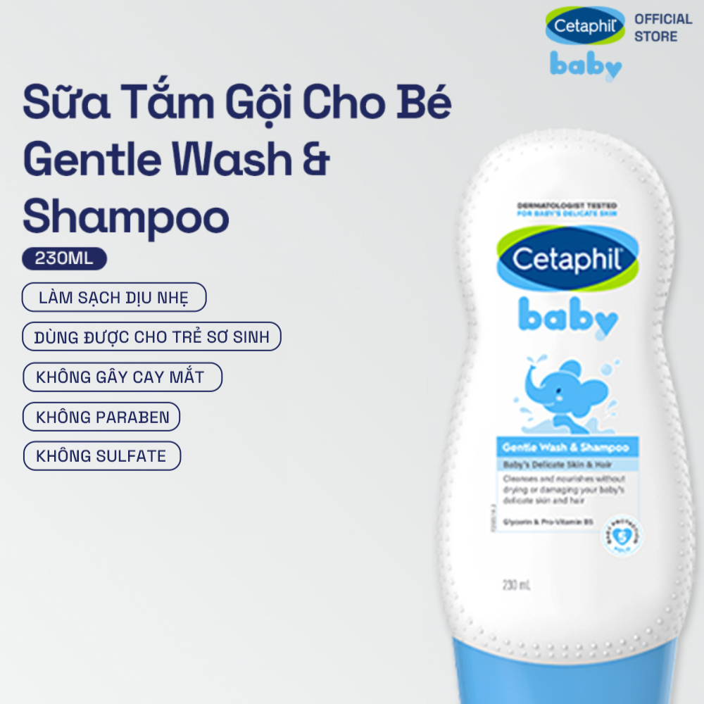 [Hannah Exclusive] [DATE 12/2026] Sữa tắm gội dịu lành cho bé CETAPHIL BABY GENTLE WASH & SHAMPOO 230ML
