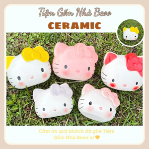Heo Đất Hello Kitty Bát Tràng – Ống Heo Tiết Kiệm Tiền Siêu Dễ Thương, Trang Trí & Quà Tặng Ý Nghĩa