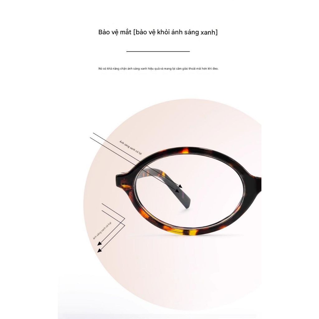 Kính Mắt Thời Trang INNI Form Oval Hợp Mọi Dáng Mặt, Kính Học Sinh Sinh Viên Có Thể Lắp Độ Cận -8824