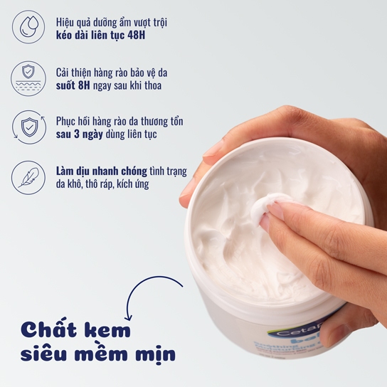 [Cetaphil X Hannah] Kem dưỡng ẩm và làm dịu cho bé Cetaphil Baby Soothing & Moisturising Cream hũ 566g