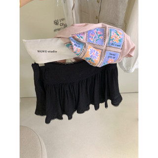 𝐏𝐡𝐢𝐞𝐧 𝐖𝐆𝐖𝐄 | (Sẵn) w9770 Chân Váy Cạp Ngang Rốn Khoá Sườn Chữ A xoè Dáng Ngắn