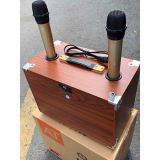 Loa Karaoke Xách Tay Du Lịch AT T8 - Bass 20cm Kèm 2 Micro UHF Chống Hú, Chất Âm Mạnh Mẽ, Rõ RàngBT 5.0, Kết Nối Dễ Dàng