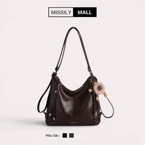 Túi xách nữ đeo vai MISSILY, tote,balo đung tích lớn size 30cm (ms189)