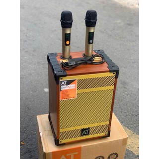 Loa AT T9 Bass 20cm - Công Suất 200W, Đi Kèm 2 Micro Đa Năng, Hát Nhẹ, Thu Âm Tốt, Nghe Nhạc Hát Hay, Mic Nhẹ Vang Hay