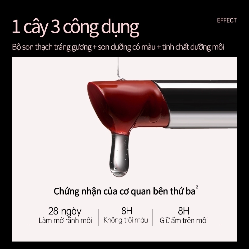 [DEAL] COMBO 2 Son môi dạng thạch Mooekiss dưỡng ẩm giảm khô môi không lộ viền  G01 2.2gx2