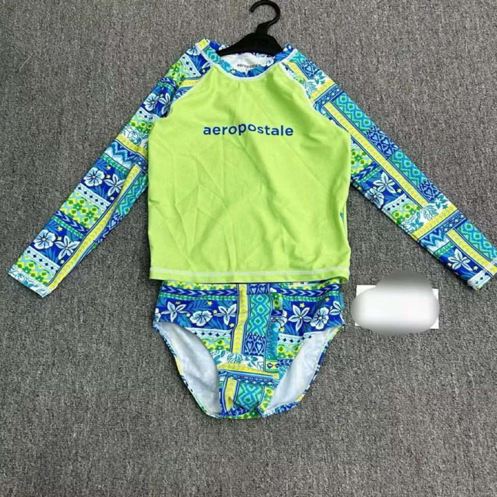 Set đồ bơi bé gái xuất khẩu size 8-10Y (25-32kg) chống nắng UPF 40-50, đồ bơi dài tay bảo vệ da