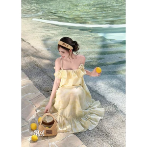 Váy Đầm Maxi 2 Lớp Dây Hoa Siêu Xinh Đi Biển