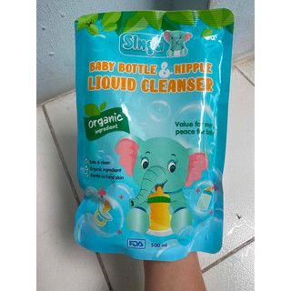Nước rửa Bình sữa singa sạch khuẩn an toàn cho bé, dịu nhẹ cho mẹ 500ml dạng túi hàng Thái Lan date 2027