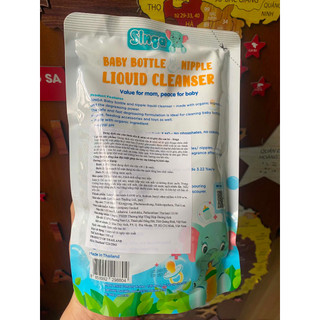 Nước rửa Bình sữa singa sạch khuẩn an toàn cho bé, dịu nhẹ cho mẹ 500ml dạng túi hàng Thái Lan date 2027