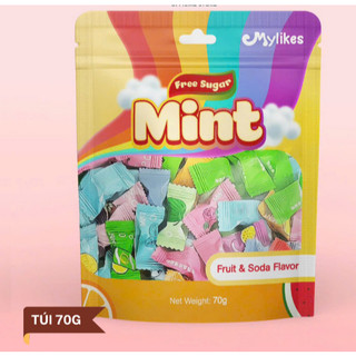 Kẹo Ngậm Bạc Hà Không Đường Mint Free Sugar Fruit Soda Flavor 70g - SHOP DẦU DOKRAK