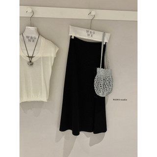 𝐏𝐡𝐢𝐞𝐧 𝐖𝐆𝐖𝐄 | (Sẵn) w9725 Chân Váy Thun Dài Midi Cạp Chun Hàn Quốc