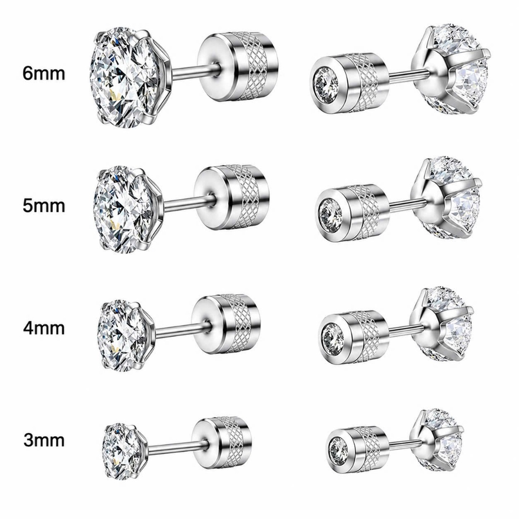 Khuyên tai thép không gỉ, titan, nam nữ unisex cá tính trẻ trung năng động