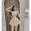 Đầm Váy Ngắn Đi Biển- Đầm Váy Nữ Chất Thun Xốp Phối Mango Váy 2 Dây Bảng To Cột Nơ Ôm Boby Dáng Váy Bí Xoè