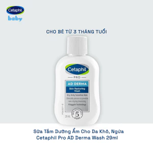 Sữa tắm dưỡng ẩm dịu lành dành cho da khô, ngứa CETAPHIL PRO AD DERMA WASH 29ML