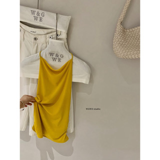 𝐏𝐡𝐢𝐞𝐧 𝐖𝐆𝐖𝐄 | (Sẵn) w9708 Áo Yếm Nhún Eo Cổ Đổ Hở Lưng Ôm Body