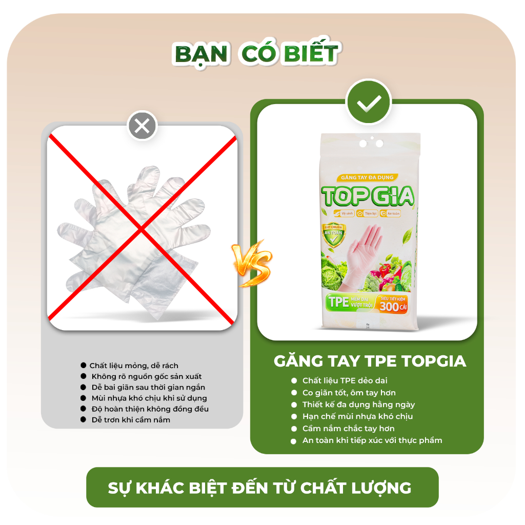 (BỊCH LỚN 300 CÁI- SIÊU DAI) Găng tay TPE treo tường dạng rút đa dụng tặng kèm móc treo phù hợp với tay người Vệt