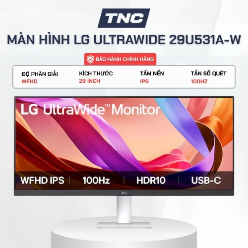 Màn Hình LG UltraWide 29U531A-W 29 Inch/ WFHD/ IPS/ 100Hz/ 1ms - Bảo Hành 24 Tháng- TNC STORE